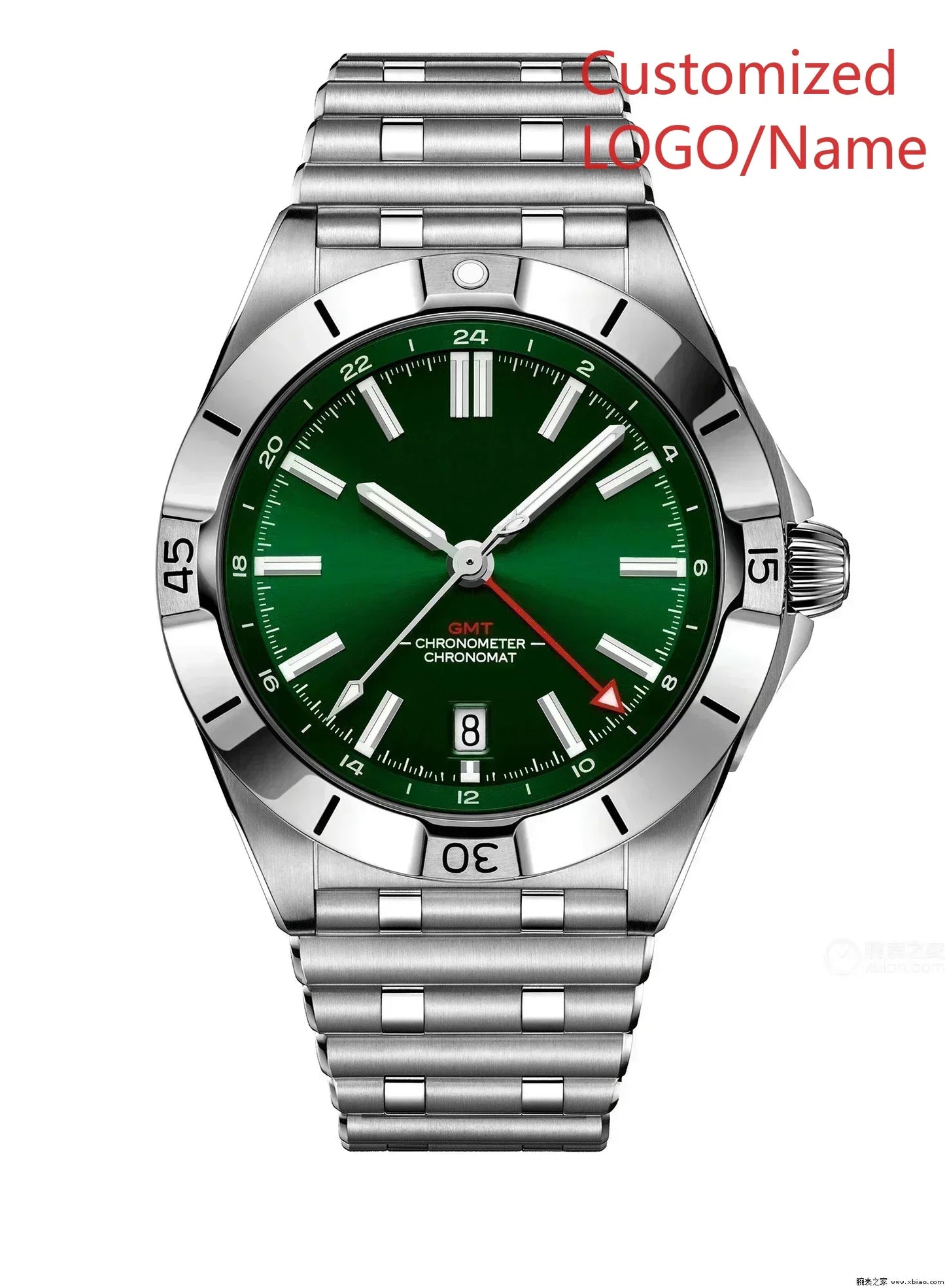 A989 Store Customized Watch  Sport Watch Green Blue Watches GMT Chronomat Automatic Mechanical 904L Stainless Steel
