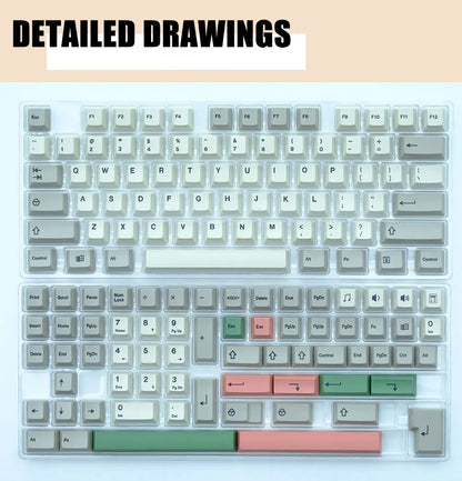 KBDiy GMK 9009 Retro Cherry Profile Keycap 134 Keys/Set For Mechanical Keyboard DIY Custom PBT DYE-SUB 61 60 Bakclit ISO Keycaps