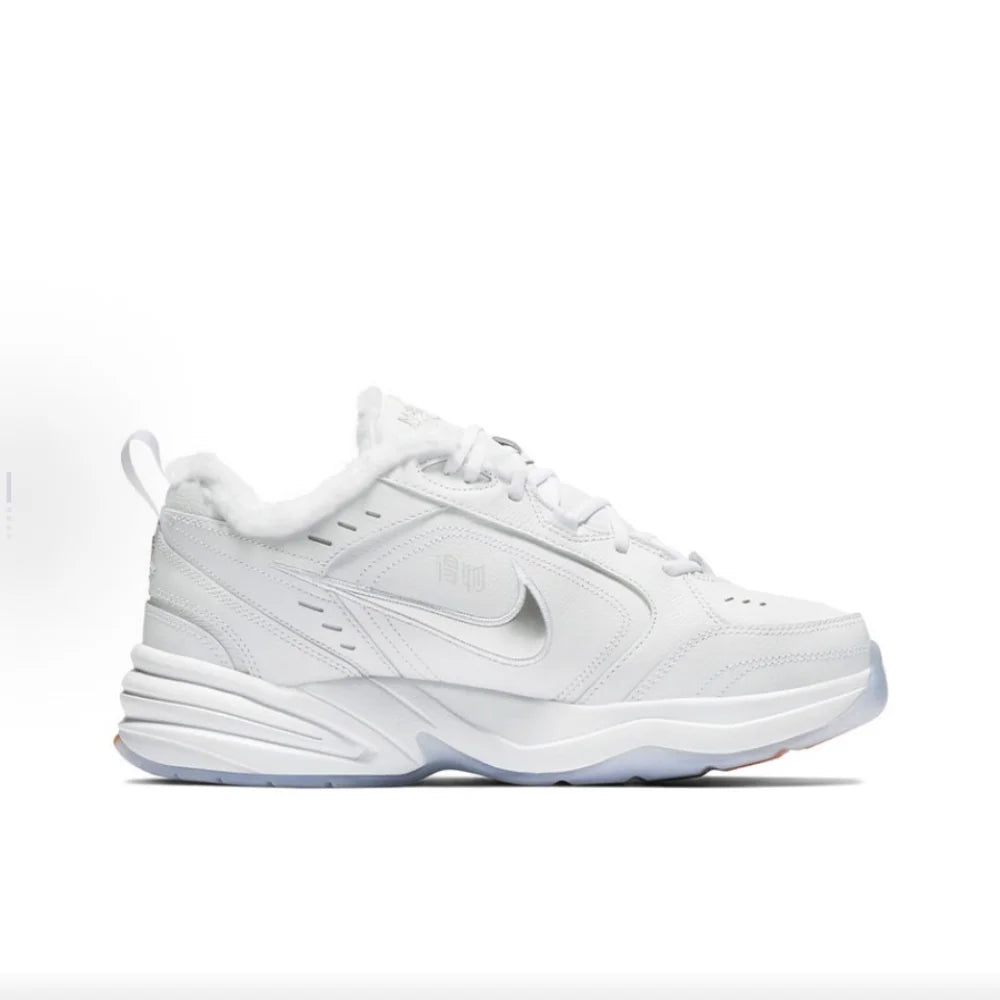 Nike Air Monarch 4 Snow Day Cowhide Leather Casual Cushioned, Slip-Resistant, Durable Low-Top Dad Shoes Unisex Style AV6676-100
