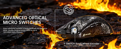 ATTACK SHARK R11 ULTRA trådløs gamingmus i kulfiber, 8000Hz, PAW3950MAX, 42000DPI, letvægtsdesign på 49g, 20000FPS, Nordic 52840
