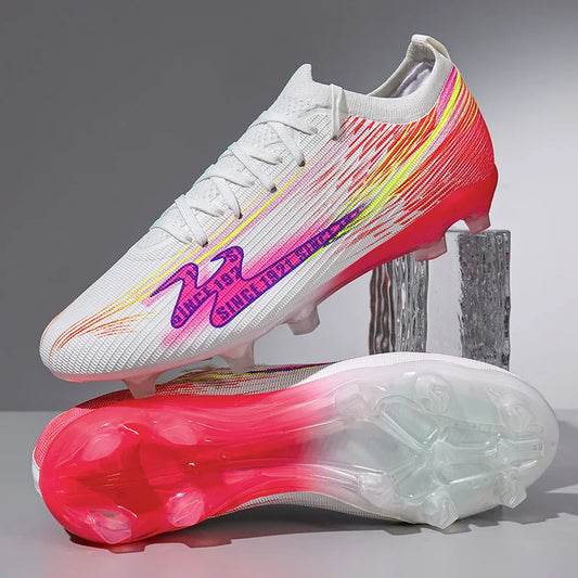 Chaussures de football pour adolescents, adultes, hommes et femmes, crampons universels TF FG tout terrain, chaussures de football avec clous de sol