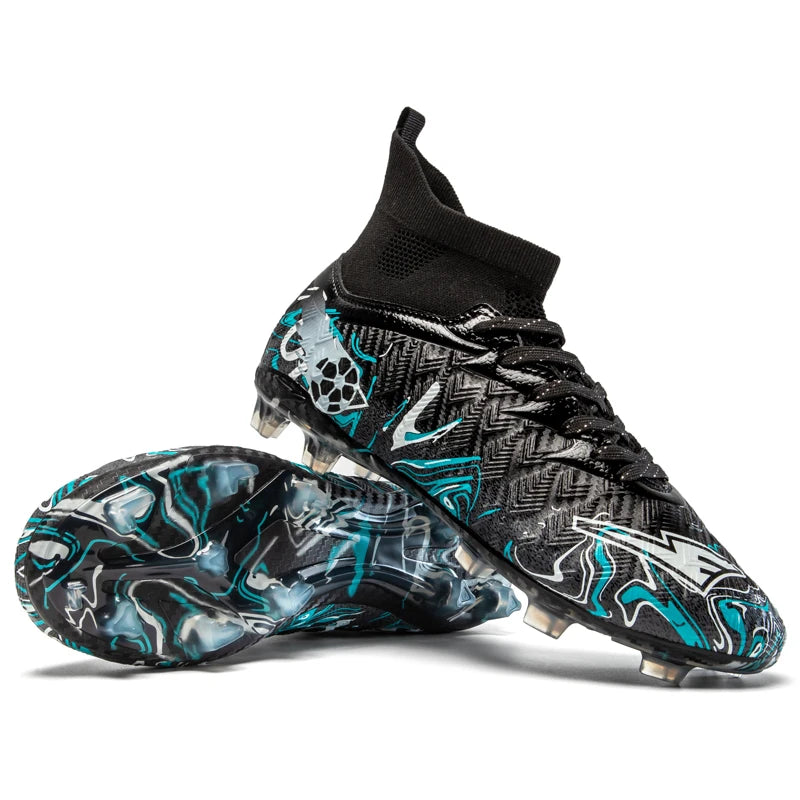 Chaussures de Football pour hommes et femmes, chaussures d'extérieur AG/FG, bottes de Football respirantes, ultralégères, antidérapantes, chaussures d'entraînement de Futsal