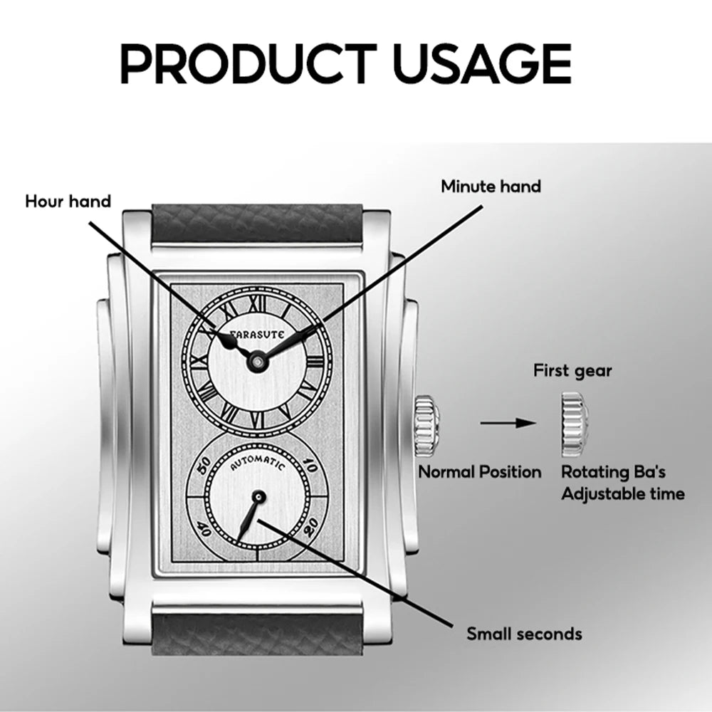 FARASUTE Luxury Fully Automatic Mechanical Men Watch Seagull Sports Sapphire Stainless Steel Doctor Wristwatch reloj hombre ﻿