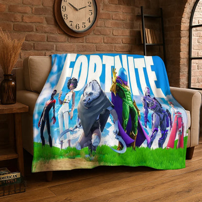 Crtić F-Fortnite igračka gamerska flanelska deka, mekana i topla deka za spavaću sobu, dnevni boravak, krevet, putovanja, kampiranje, piknik, poklon