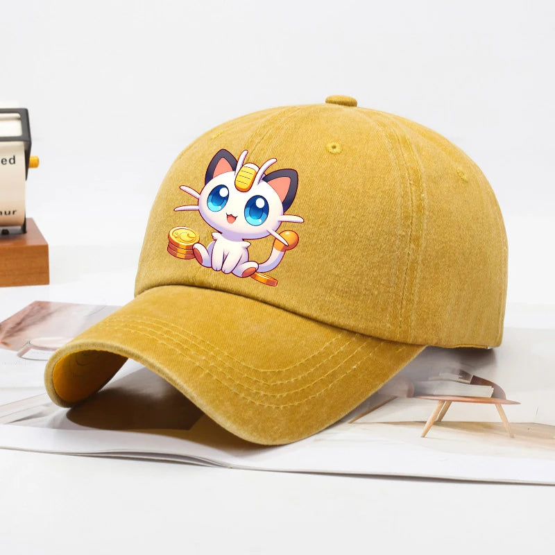 Children Baseball Cap Men Women Anime Figures Pokemoned Sun Hat New Adult Outdoor Sport Sunbonnet Retro Headgear Gift Hot Sales