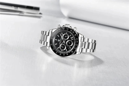 Chronographenuhr für Herren von PAGANI DESIGN – Luxuriöse Quarz-Armbanduhr, leuchtend und wasserdicht.