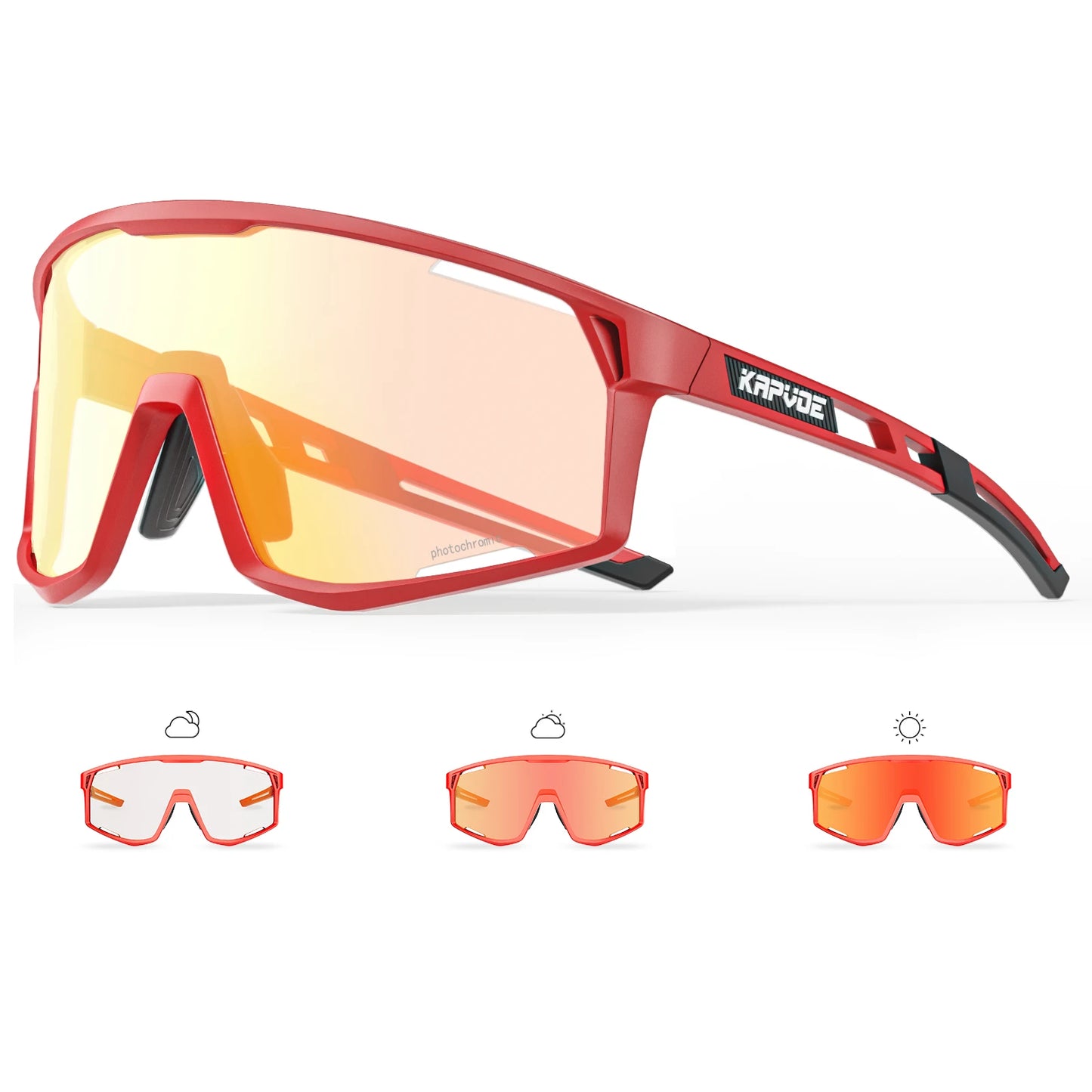 KAPVOE Men Women Road Bike UV400 Goggles Mountain Sports Eyewear Outdoor Photochromic Cycling Sunglasses Bicycle Cycling Glasses