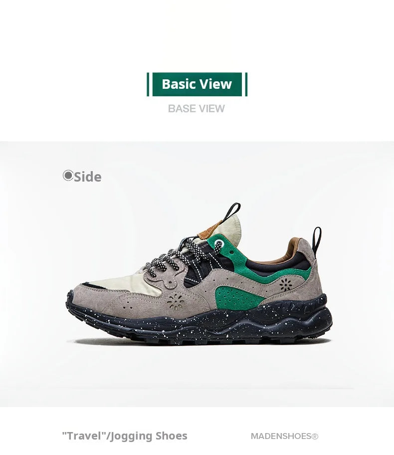 Sneakers sportive outdoor da jogging Maden Patchwork, traspiranti, con lacci, alla moda, da uomo, per corsa casual estiva, con suola spessa