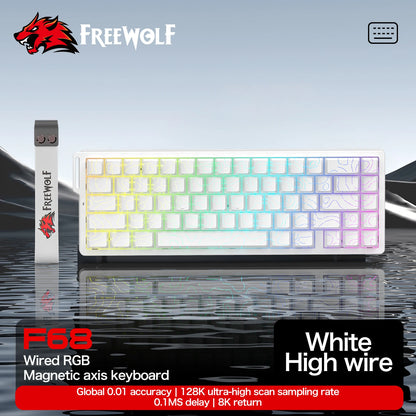 ATTACK SHARK X68HE Magnetic Switch Gaming Keyboard 8KHz Rapid Trigger Mechanical Keyboard | FREEWOLF F68/F68 Pro Wired & Wireless Magnetic Gaming Keyboard