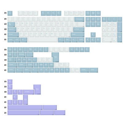 KBDiy 174 Keys/Set PBT GMK Apollo Keycap Double Shot Minimalist ISO Cherry Profile for Game Mechanical Keyboard Keycaps for MX
