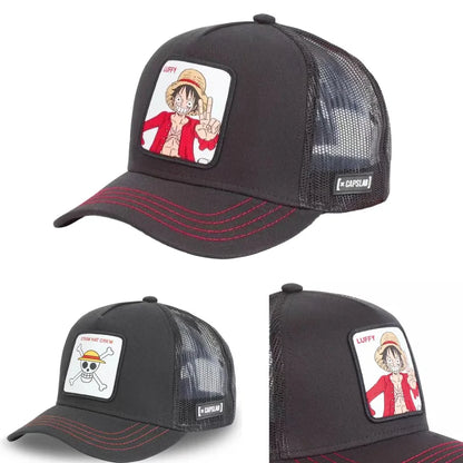 Anime ONE PIECE Hat Monkey D. Luffy Roronoa Zoro Cartoon Print Baseball Hat Adjustable Outdoor Casual Sunshade Four Seasons Hat