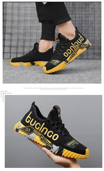 Sportschool Nieuwe gevulkaniseerde wandelsneakers met veters Comfortabele, slijtvaste casual schoenen Wandelschoenen voor de zomer Mesh-ballerina's Modieus Ademend