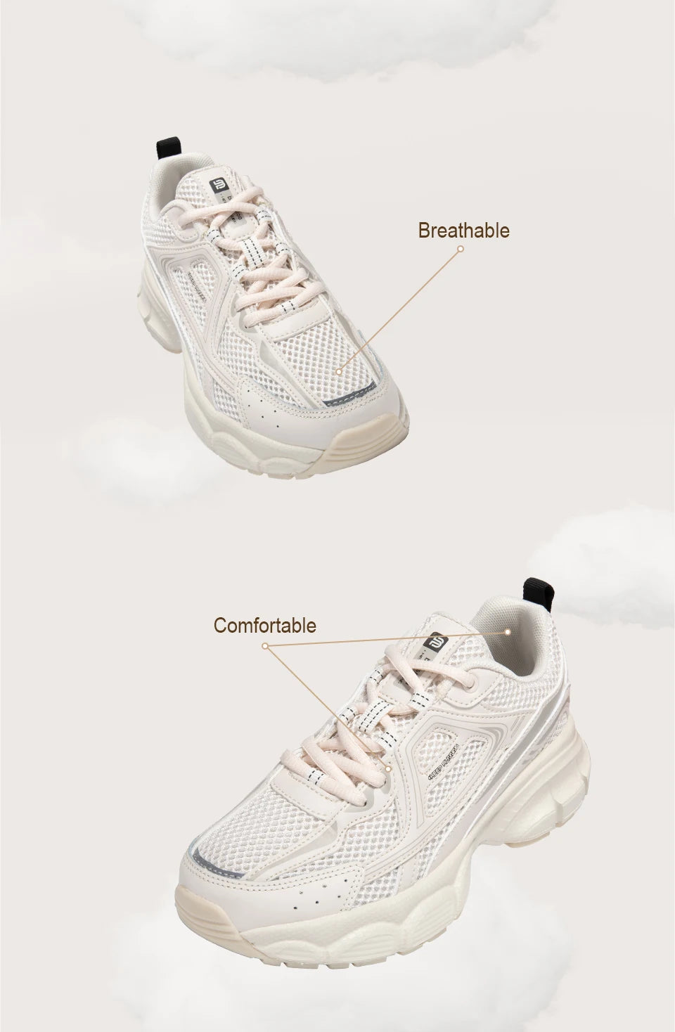 Chaussures de course pour femme Baasploa : baskets de jogging légères et tendance en mesh, antidérapantes, pour femme, d'extérieur, respirantes, colorées et décontractées