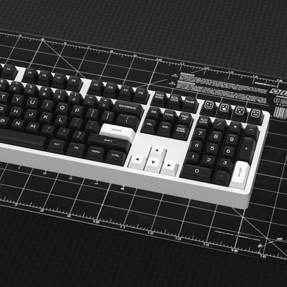 KBDiy 161 Keys/Set PBT SA Profile GMK Keycaps for Mechanical Keyboard Black And White Double Shot Keycap Custom ISO for K500