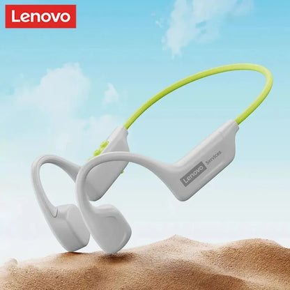 Choice Lenovo S102 Écouteurs sportifs sans fil à conduction osseuse, étanches IPX6, pour le cyclisme et le fitness, Bluetooth V6.0