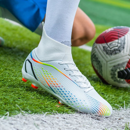 Men Football Boots Professional Outdoor Unisex Soccer Shoes Soccer Training Turf Futsal Match Grass Cleats Non-slip Breathable