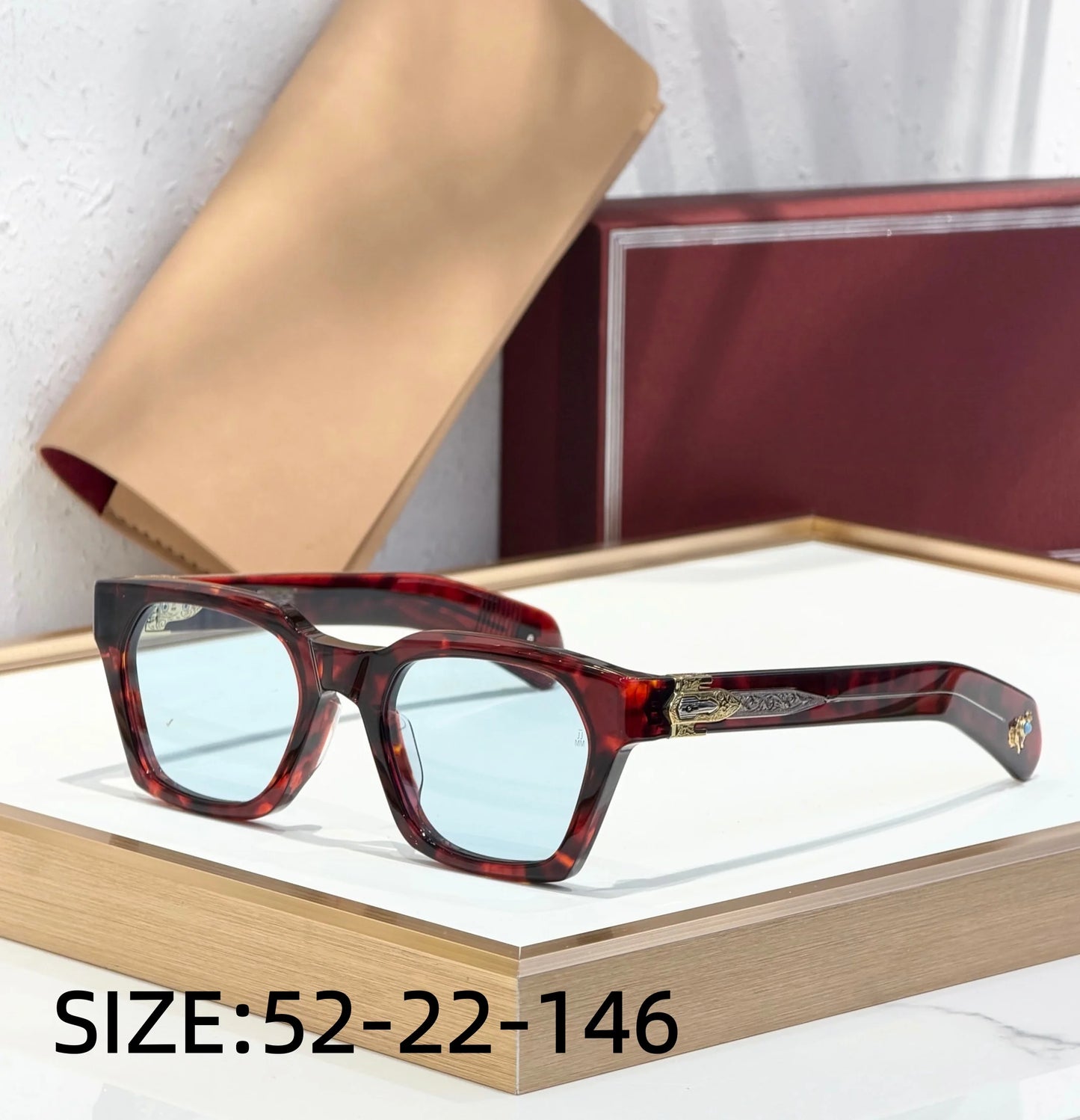 Sterett Luxury Sunglasses Acetate Frame Handmade Limited Edition Paddle Temples Premium Quality