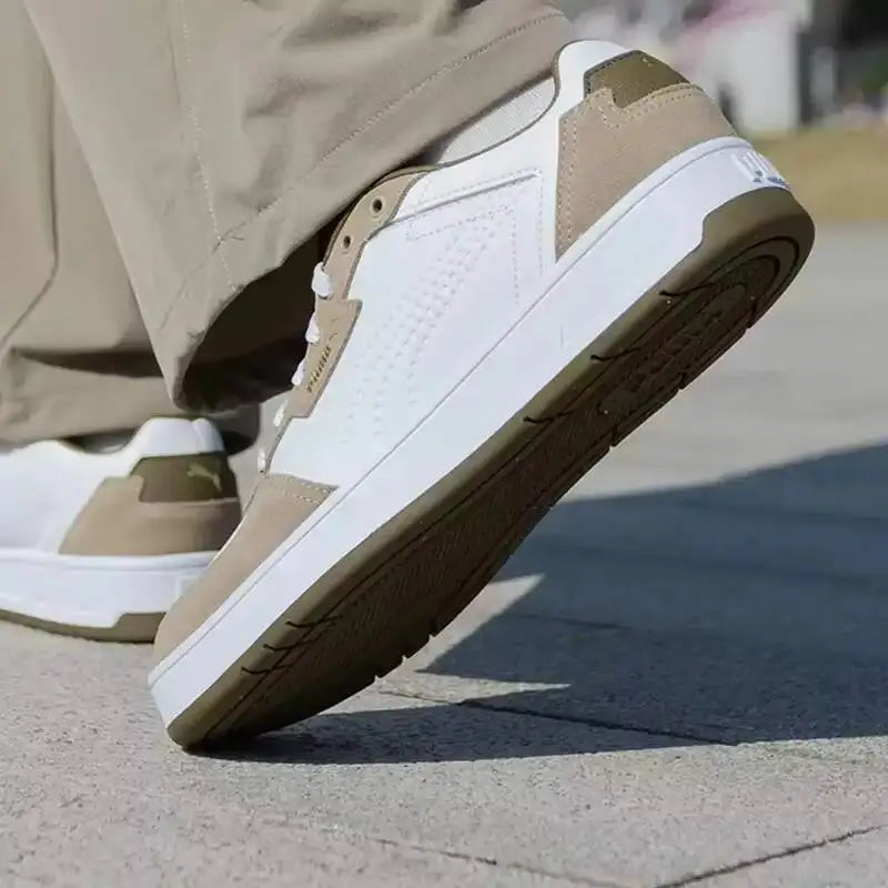 Nouvelles baskets Puma blanches, brunes et vertes pour hommes et femmes, baskets classiques à tige basse, chaussures décontractées pour la rue, chaussures de skate 395087-04