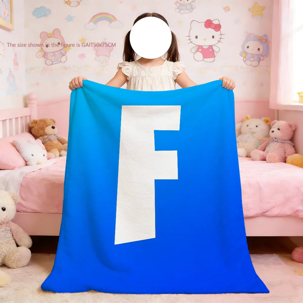 F-Fortnite Logo Game Decke – weiche Kuscheldecke für Picknick, Bett, Sofa, Zuhause und Schlafzimmer, gemütlich warm und komfortabel