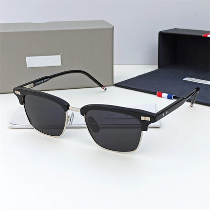 Brand Design Design Men's Polarized Sunglasses Alloy Acetate Square UV400 Sunglass for Women Outdoor Driving Eyewear Shade TB711