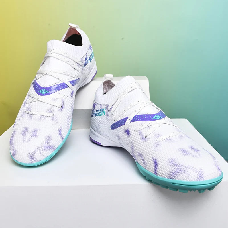 Tacchetti da calcio turf professionali da uomo, scarpe da calcio con mesh traspirante per ragazzi, sneakers antiscivolo da uomo Society Chuteira