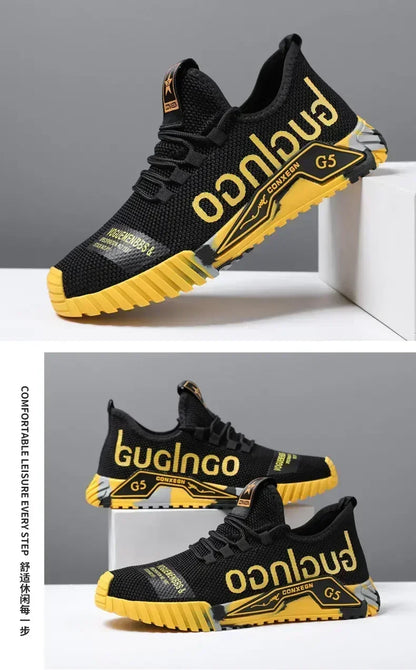 Sportschool Nieuwe gevulkaniseerde wandelsneakers met veters Comfortabele, slijtvaste casual schoenen Wandelschoenen voor de zomer Mesh-ballerina's Modieus Ademend