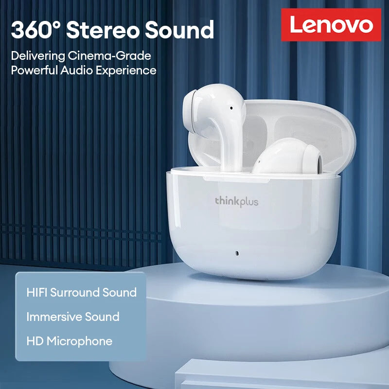 Lenovo LP40 Pro Earburds Wireless Bluetooth HIFI Stereo Sound HD Call Headphones Long Endurance Low Latency Gaming Earphones