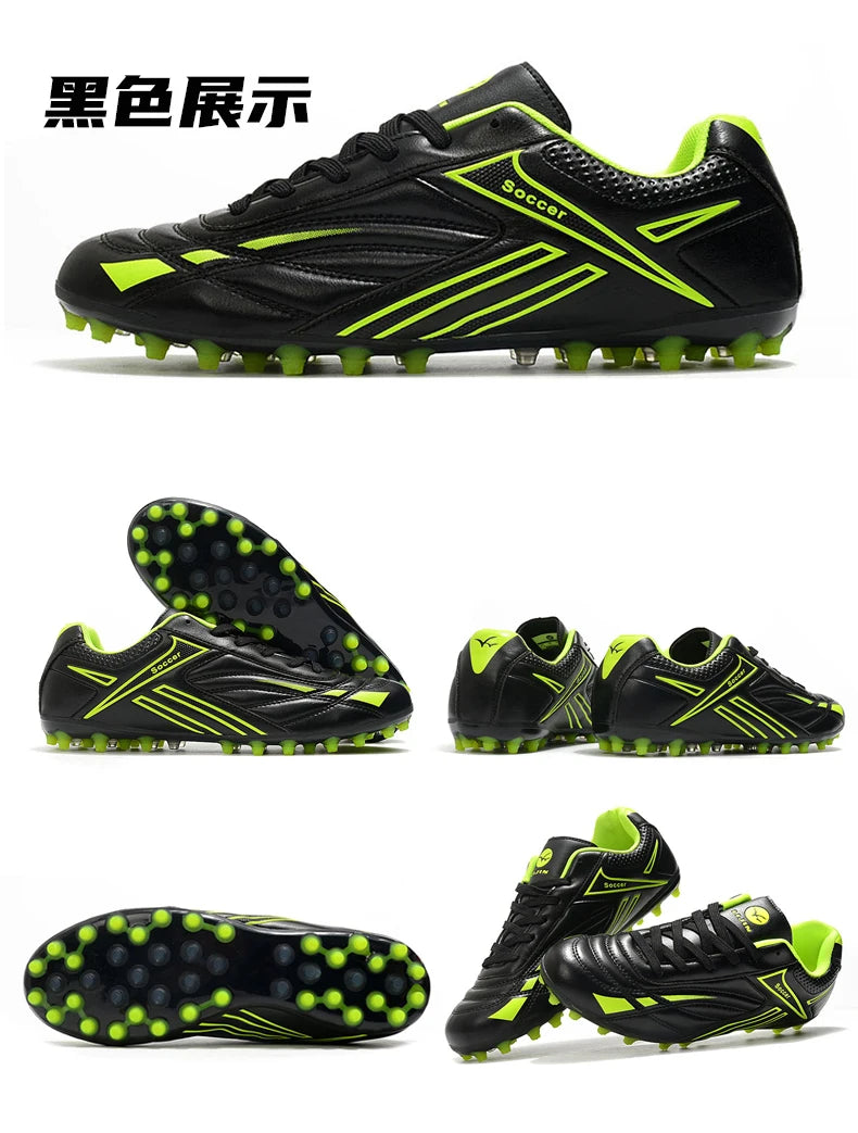 New Unisex Large Size Adult Training Game Sneakers Indoor Outdoor Lawn Youth Student Sport Soccer Shoes 39-45#