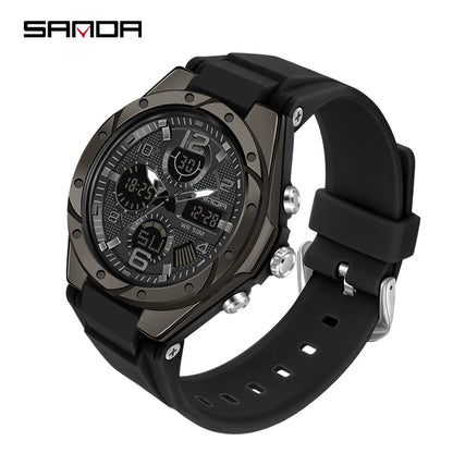 SANDA Top Brand New Lady Luxury Ms LED Digital Sport Watch Leisure Fashion Quartz Watch Women Girl Military 50M Waterproof Watch