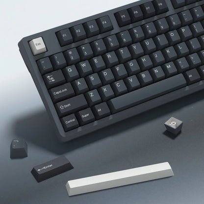 KBDiy 174 Keys/Set PBT GMK Apollo Keycap Double Shot Minimalist ISO Cherry Profile for Game Mechanical Keyboard Keycaps for MX