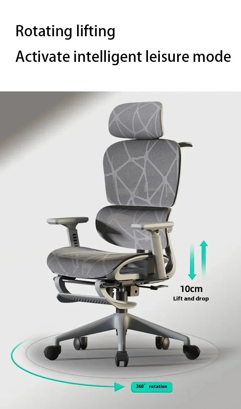 Electronic Gaming Computer Chair Adjustable Ergonomic Office Chair with Lumbar Support, Reclining Mesh Gaming Computer Chair, Swivel Executive Desk Chair with Headrest & Wheels