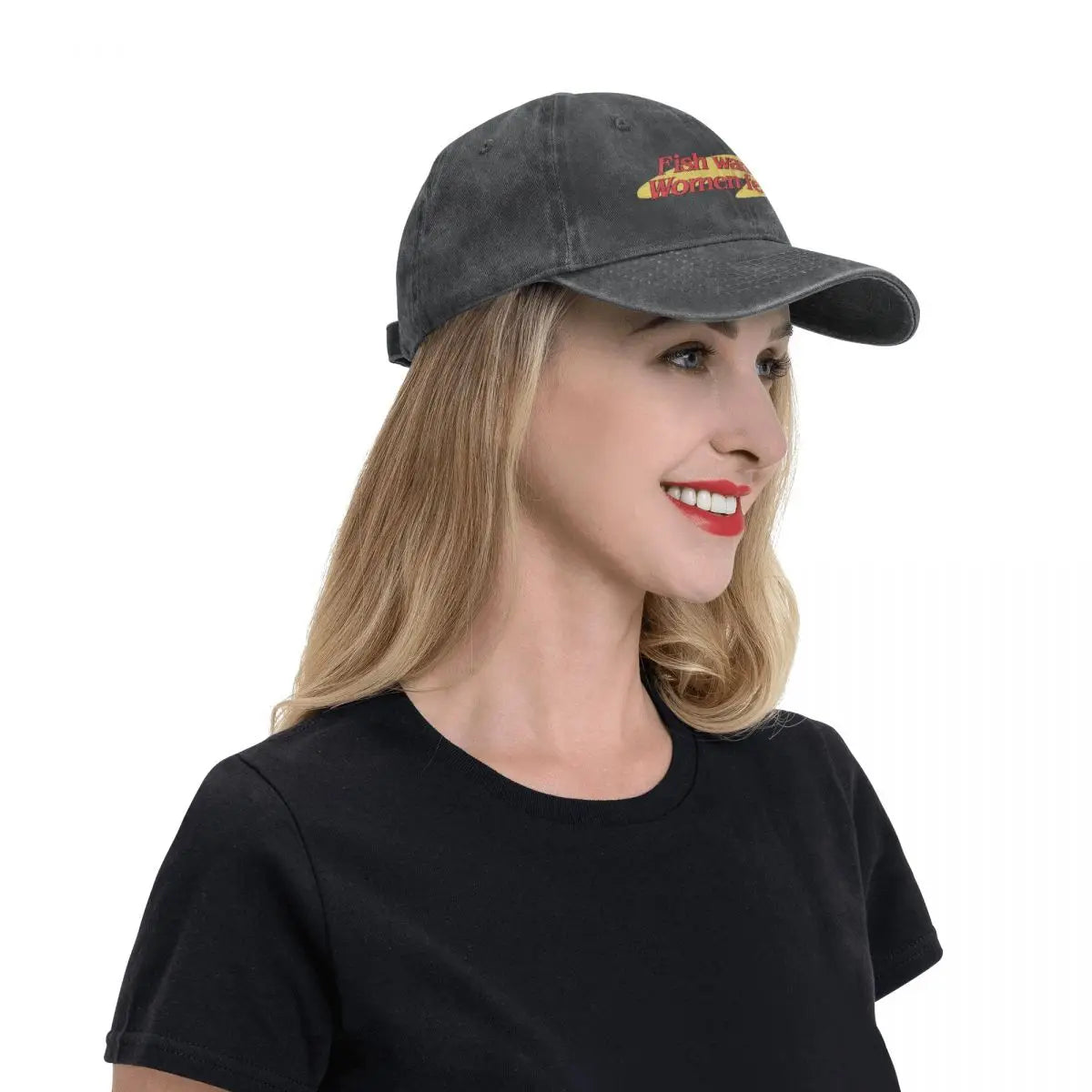 Fish Want Me Women Fear Me Classic Baseball Caps Peaked Cap Fish Go Fishing Fisherman Sun Shade Hats for Men Women