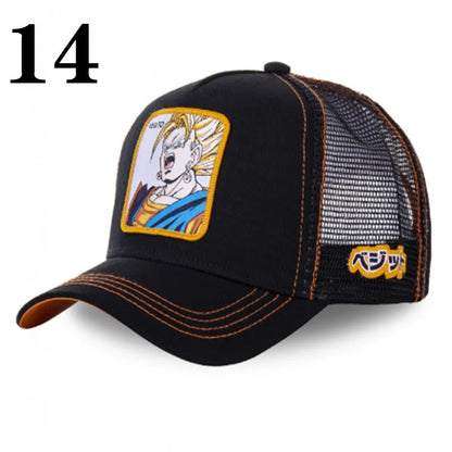 Dragon Ball Anime Character Printed Baseball Cap For Men And Women Hip Hop Hat Truck Driver Mesh Hat Summer Outdoor Sunshade