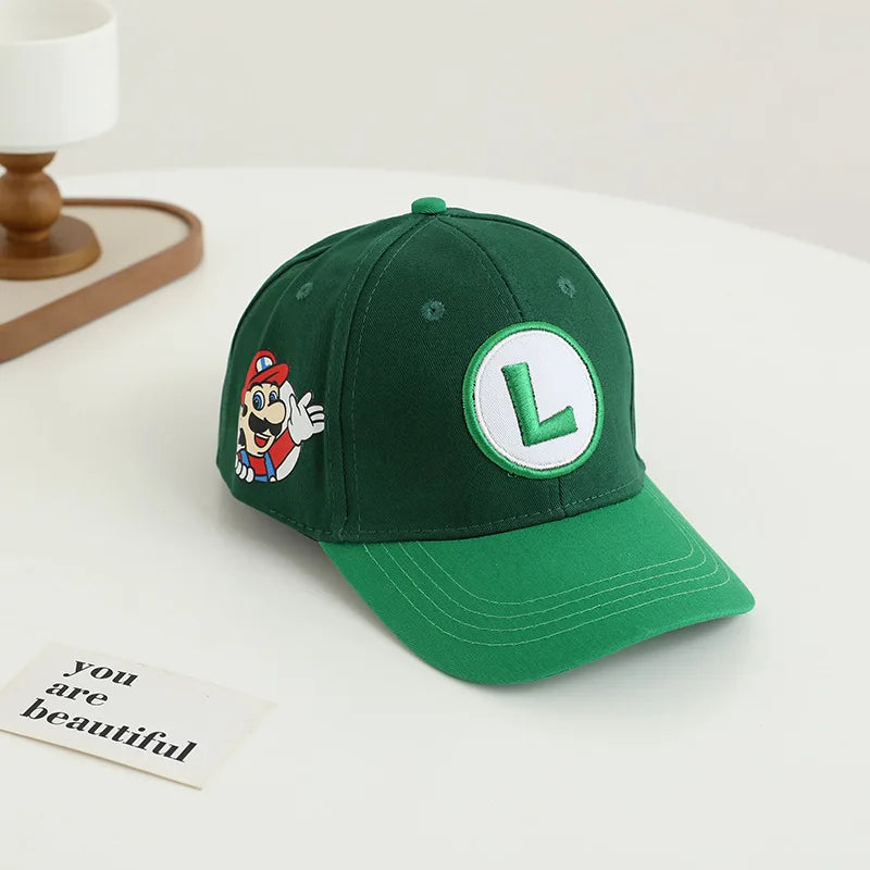 New Super Mushroom Peach Baseball Cap Creative High Color Cartoon Printed Boys and Girls anime merchandise Trendy birthday gifts