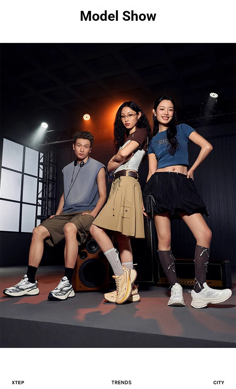 Xtep Basque 3 For Male Sneakers Retro Fashion Breathable  Luxury Height-Increasing Sports Shoes 2026 Spring 874219320001