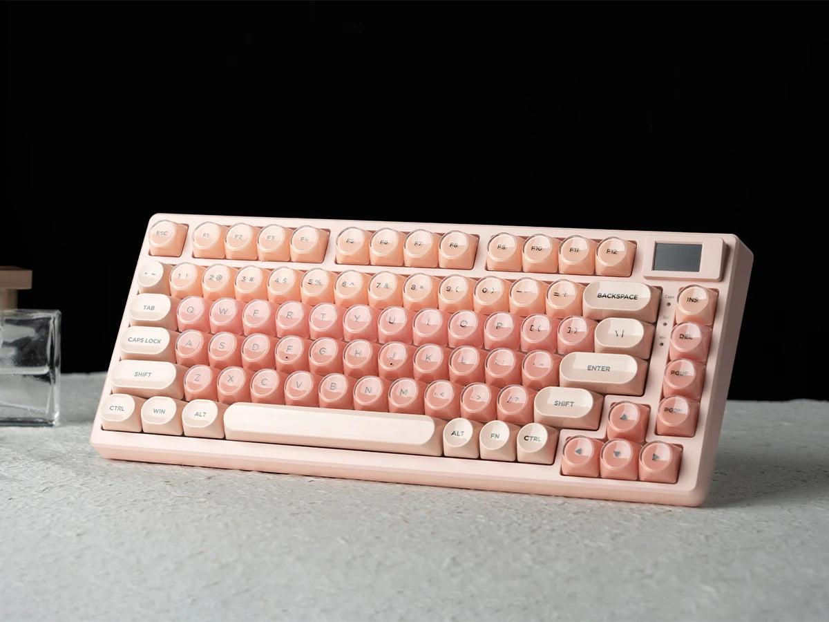 Womier S-K80 Keyboard Liquid 75% Hot Swap Keyboard with Color OLED Display Mechanical Gaming Keyboard Gasket Mount RGB for Windo