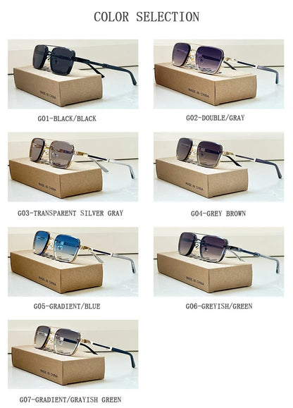 2025 Square Sunglass Men Luxury Vintage Sunglasses Women Trendy Retro Fashion Glasses Gafas De Sol Hombre Lunette Soleil Femme