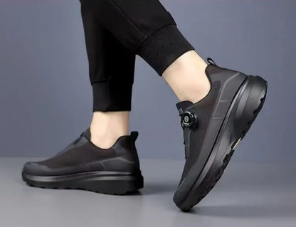 Original, neu, Herren, Sneaker mit drehbarem Knopf, Fahrsneaker, Plateau-Freizeit- und Wanderschuhe, Outdoor, strapazierfähige Lauf- und Sportschuhe, Plus-Größe