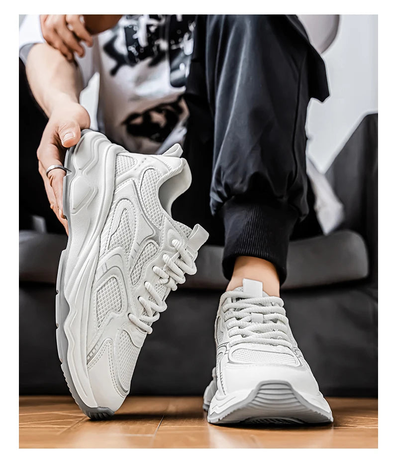 Baskets décontractées pour hommes, printemps-été, semelle souple, antidérapantes, respirantes, chaussures de course en plein air, chaussures de sport Joker pour jeunes