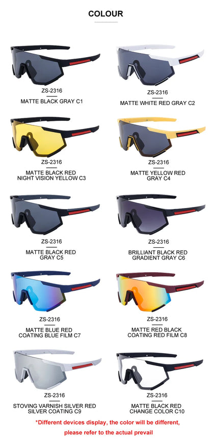 Sports Once-piece Shield Sunglasses Women Men 2026 Luxury Brand Designer Outdoor Cycling Steampunk Sun Glasses For Male Eyewear