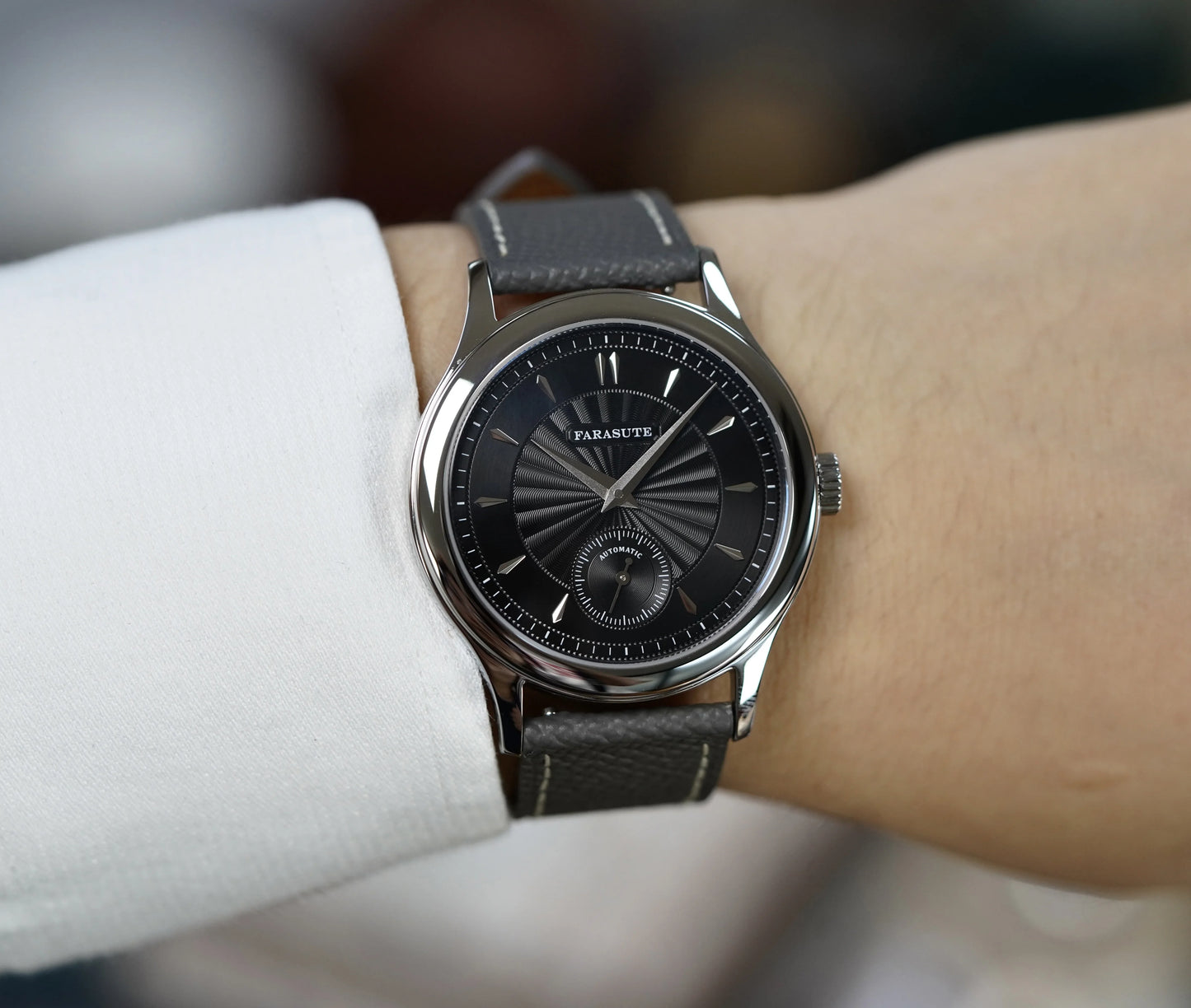 FARASUTE Luxury Mechanical Watch 316L Stainless Steel Case Hangzhou Customized Movement Small Second Hand Dial reloj hombre Gift