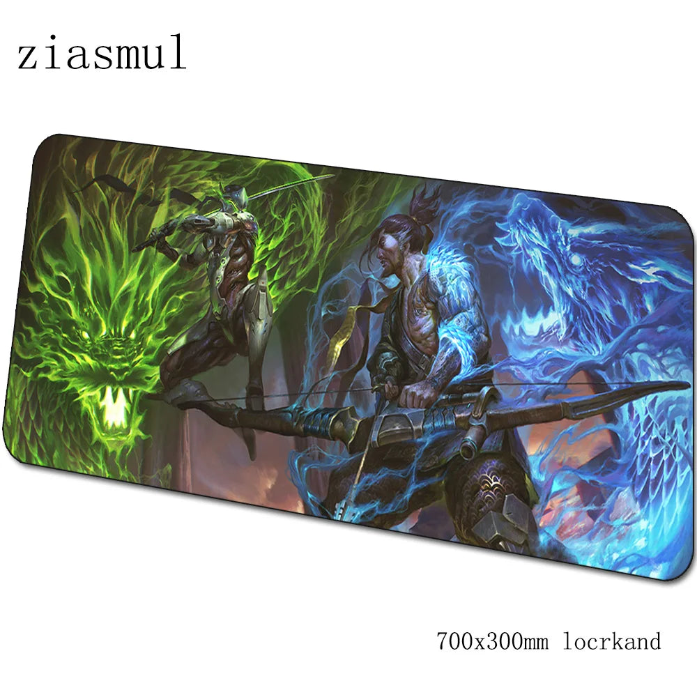 Tappetino mouse Overwatch cartoon per computer 700x300x3mm, tappetino gaming grande Indie Pop per mouse e tastiera, giochi PC gamer da scrivania