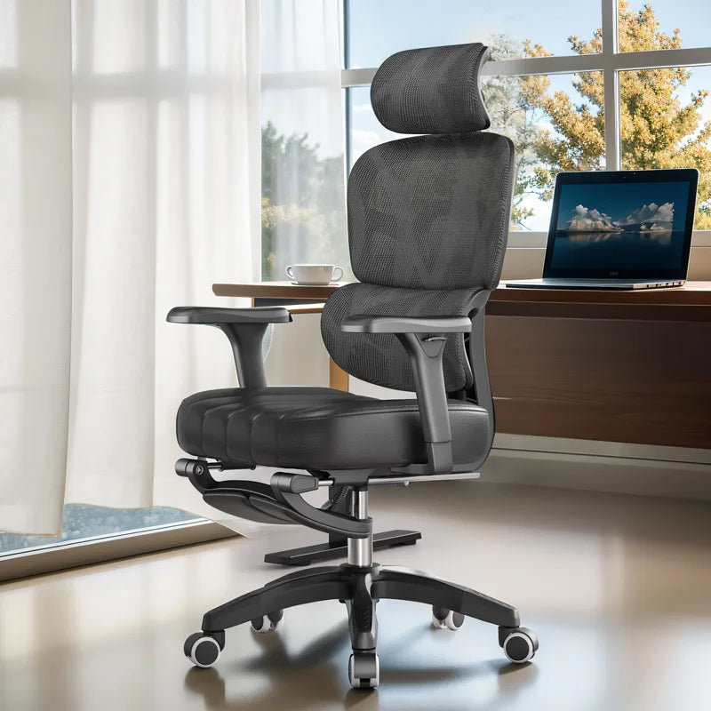 2025 New Ergonomic Office Chairs Gaming Chair Desk Seats Home Seat With Footrest Lumbar Support For Comfortable Long Sitting