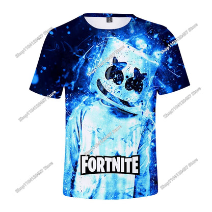 Fortnites 3D Printed Short Sleeve T-Shirt Game Cartoon Print Battle Royale Adult Kid Clothes Kids T-shirt Harajuku Tshirt