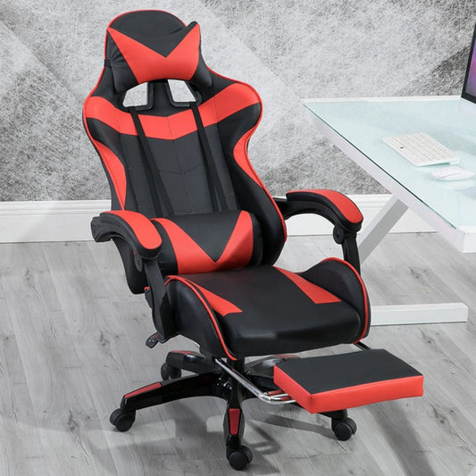 Gaming chair Gaming armchair Height Adjustable Office Chair with Adjustable Recumbent Function with Cat Ears and Pillows