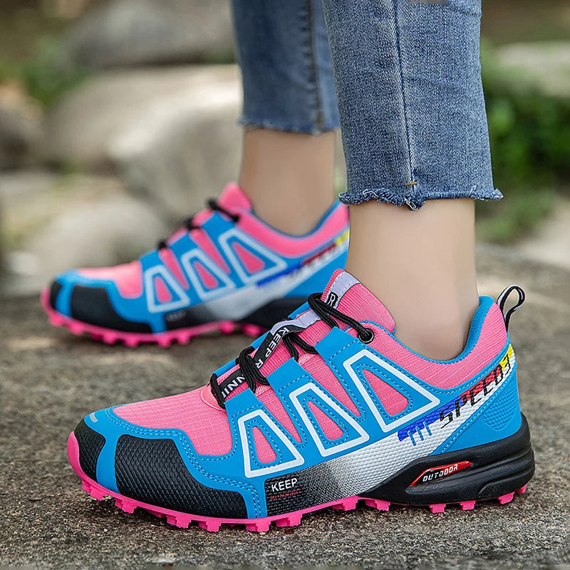 Hiking Shoes Women's Outdoor Hiking Sports Shoes, Non-slip Hunting Tactical Shoes, Breathable Lace-up Climbing Shoes, Cycling