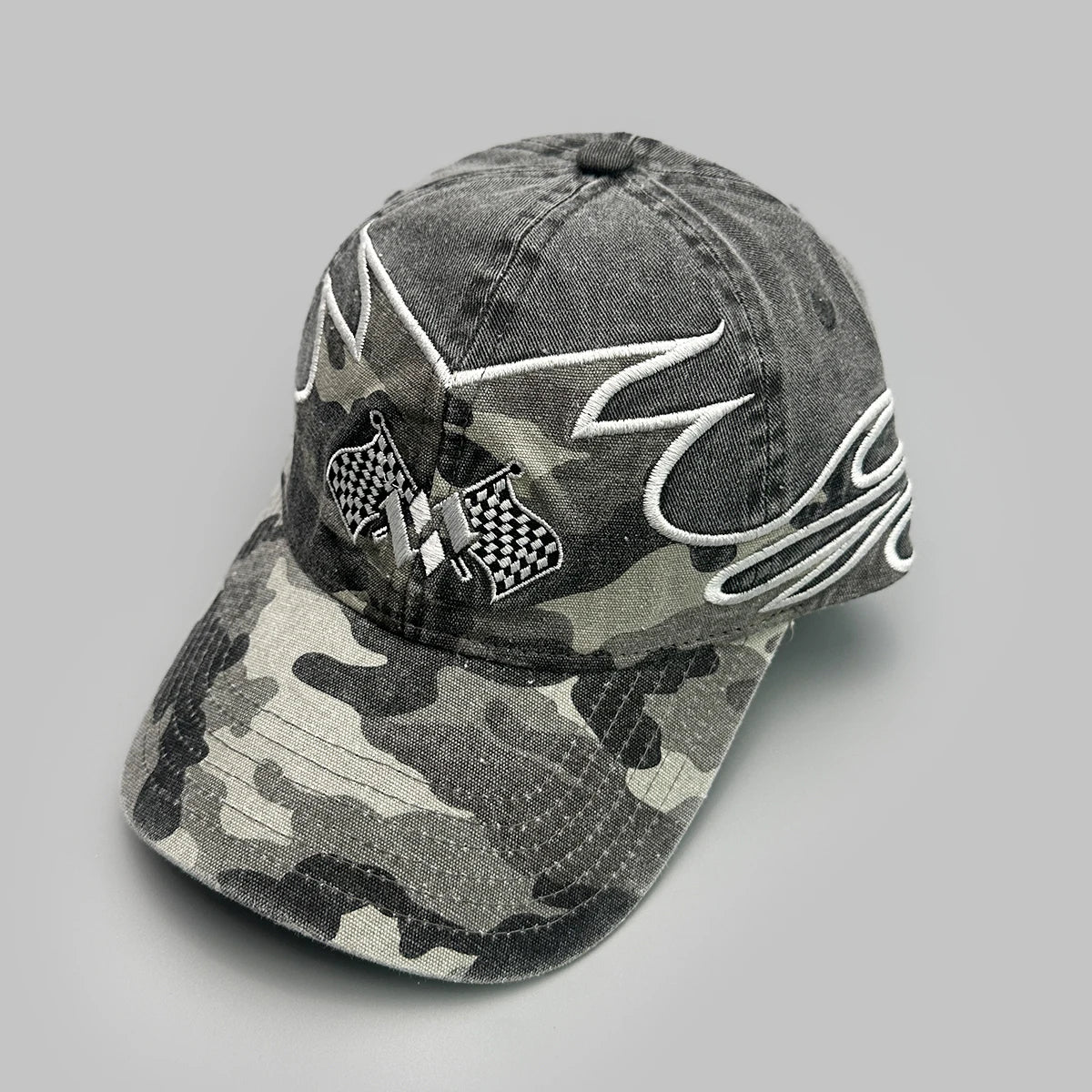 Niche Hip Hop Letter Flame Flag Baseball Hats New Unisex Sunshade Personal Versatile Color Block Fashion Retro ins Peaked Caps