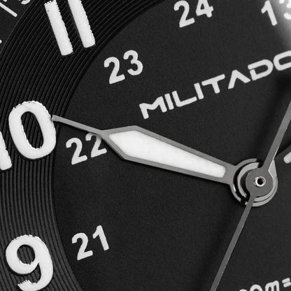 Militado ML08 Vintage Quartz Watch Ronda 515 Movement Ar Sapphire Mirror 38Mm Wrist Watch Date Super Luminous Waterproof Watches