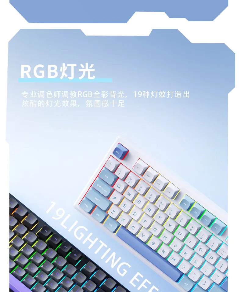 VTER Galaxy100 Full Aluminum Mechanical Keyboard Tri-mode Bluetooth 2.4G Gasket Mount Hot-Swap RGB Gaming Keyboard for PC Mac