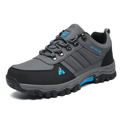 Men's Hiking Shoes outdoor waterproof Leather Anti Slip Comfortable Hunting Walking Shoes Wear-resistant Casual Sneakers
